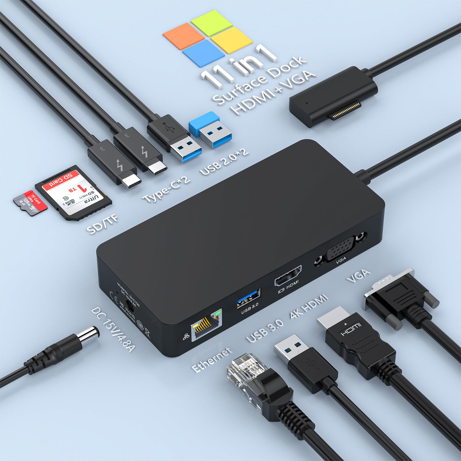 Surface pro 9 ➕surface dock 2 セット Amazon.com: New Microsoft Surface Dock 2, 11-in-1 Surface Pro